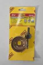 Ivy Classic Hole Saw Kit Carbide Grit 2-1/2" 26640 Heavy Duty Mandle Carbide Bit