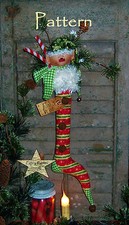 Primitive Patti's Ratties Elf Doll Ornie Christmas Stocking Paper Pattern 383
