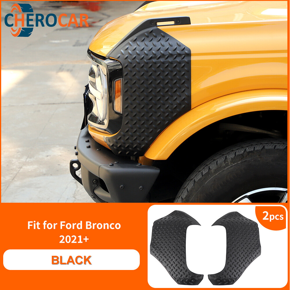 Black Front Fender Cowl Armor Trim Guard for 2021+ Ford Bronco