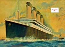 RMS TITANIC, RMS OLYMPIC LOVELY 8.5 X 11 INCH REPRINT 1910