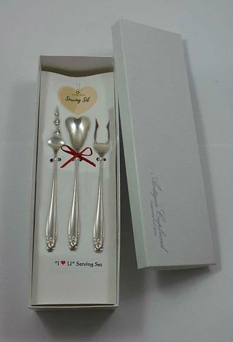 Prelude by International Sterling Silver "I Love You" Serving Set Custom Gift