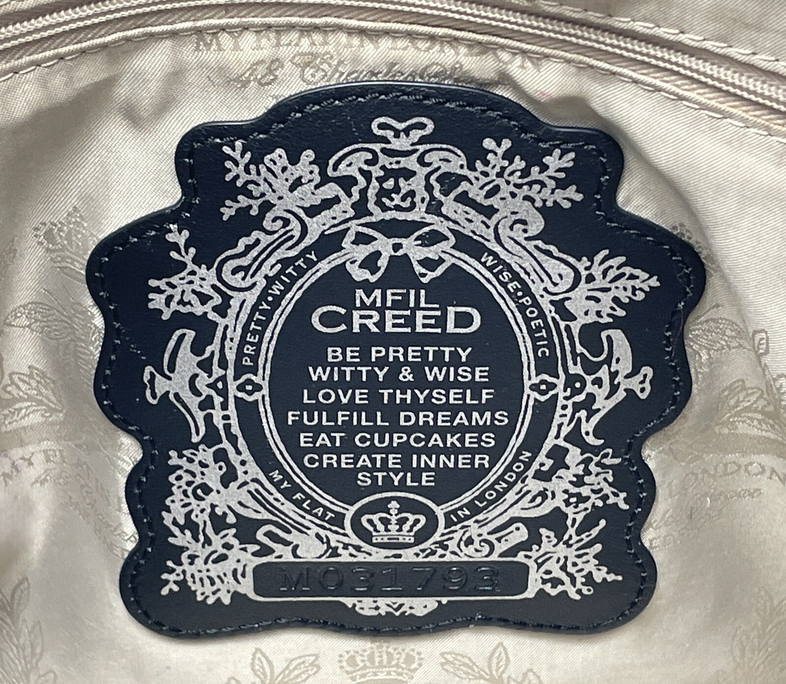 MY FLAT IN LONDON Handbag Satchel MFIL Blue Pebbled Leather Bow *EUC* STRIKING!!