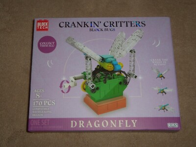 BLOCK TECH CRANKIN' CRITTERS BUGS - DRAGONFLY - Building Block Set 170 Pieces
