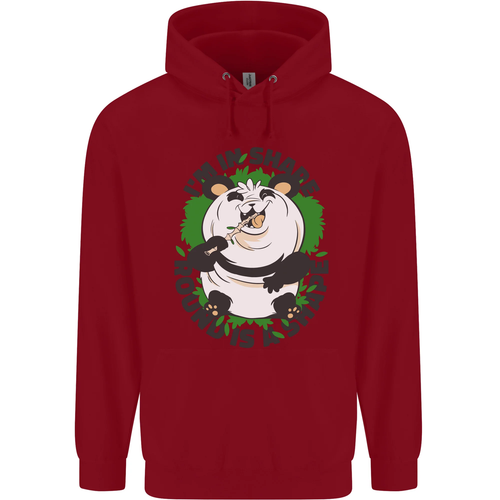 Panda Bear Funny Overweight Fat Humour Childrens Kids Hoodie - Picture 20 of 72