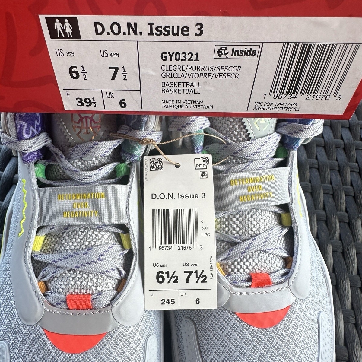Adidas D.O.N. Issue #3 Autism Awareness Men\'s Athletic Shoes GY0321 Size 6.5 Adidas D.O.N. Issue #3 Autism Awareness Men main image 3