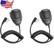 2Pcs Shoulder Speaker Microphone For Baofeng UV-5R BF-888S Radios Walkie Talkie