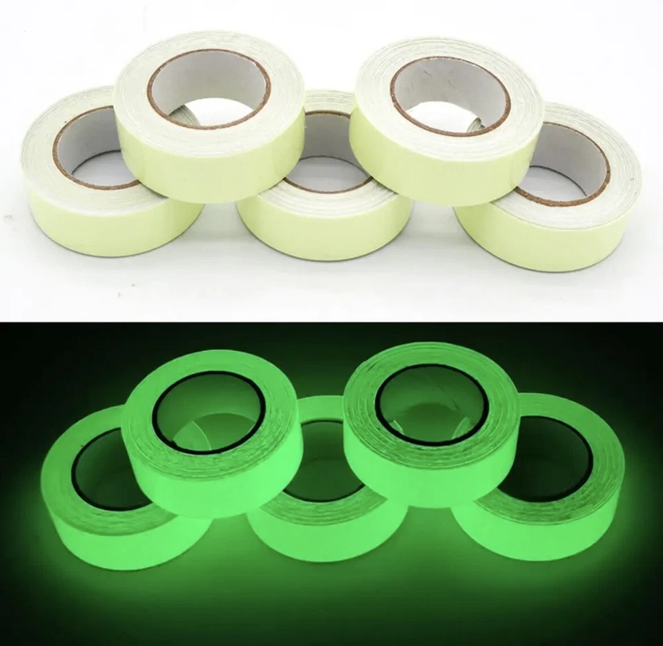 3m Glow In The Dark Sticky Tape Self Adhesive Luminous Safety Film Sticker Roll - Image 4 of 4
