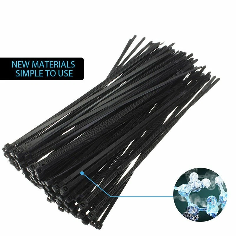 Cable Ties Zip Ties Nylon UV Stabilised 100/200/500/1000x Bulk Black Cable Tie - image 2 of 4