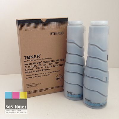 Cartouche Toner TN114 Compatible Konica Minolta | Pour Bizhub 162 163 180 181 210 211 | 2 Pack
