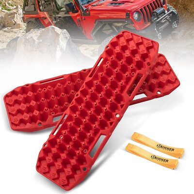 Off-Road Traction Boards, Pair Recovery Tracks Traction Mat for 4WD Jeep Mud, Sa