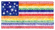 Pride Support Flag Fabric Better Together Cotton by Blank Textiles 24" Panel