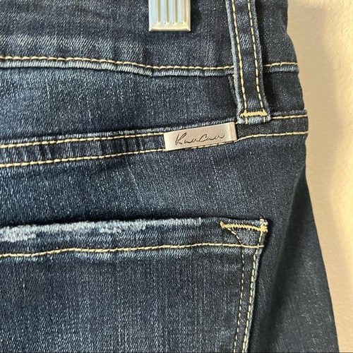 KanCan cuffed dark wash "Kyle" bermuda jean shorts with stretch size US 1/24 - Picture 8 of 13
