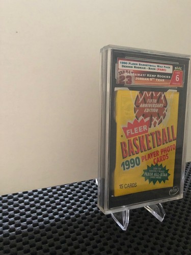 1990 FLEER BASKETBALL WAX PACK SMC 6 EX-MT !!(D RODMAN-BACK)! JORDAN? #1093 ! - Picture 2 of 5