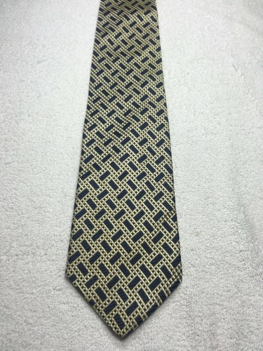 LANDS END MENS TIE BEIGE AND BLUE 3.75 X 58 NWOT - Picture 2 of 4