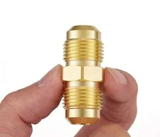2Pcs Brass Flare Union Connector Male Coupler Adapter HVAC Gas Fitting