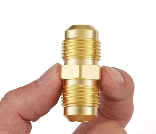 2Pcs Brass Flare Union Connector Male Coupler Adapter HVAC Gas Fitting