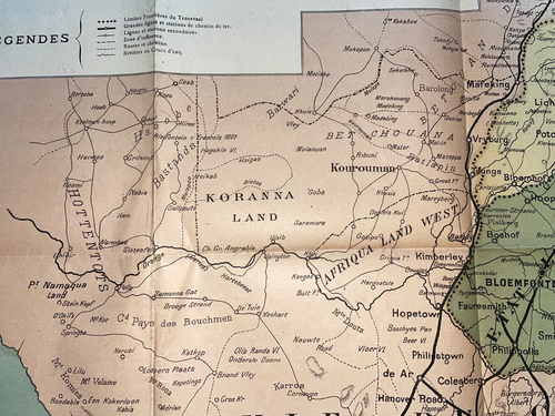 SOUTH AFRICA THEATER OF WAR ANGLO-BOER c. 1900 LARGE ANTIQUE MAP - Picture 9 of 11