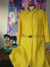 Rare Vintage Italian La Mendola Vintage Mcm Yellow Coat Jacket Retro Mod Pretty