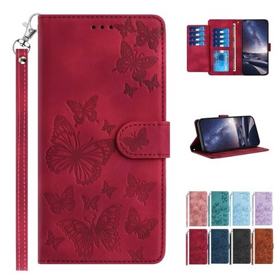Butterfly Embossed Flip Stand Wallet Case For Samsung Galaxy A56 A36 A26 A05-A55