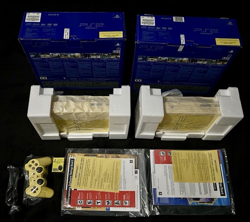 SONY PLAYSTATION 2 EUROPEAN AUTOMOBILE LIGHT YELLOW SUPER RARE CONSOLE ...