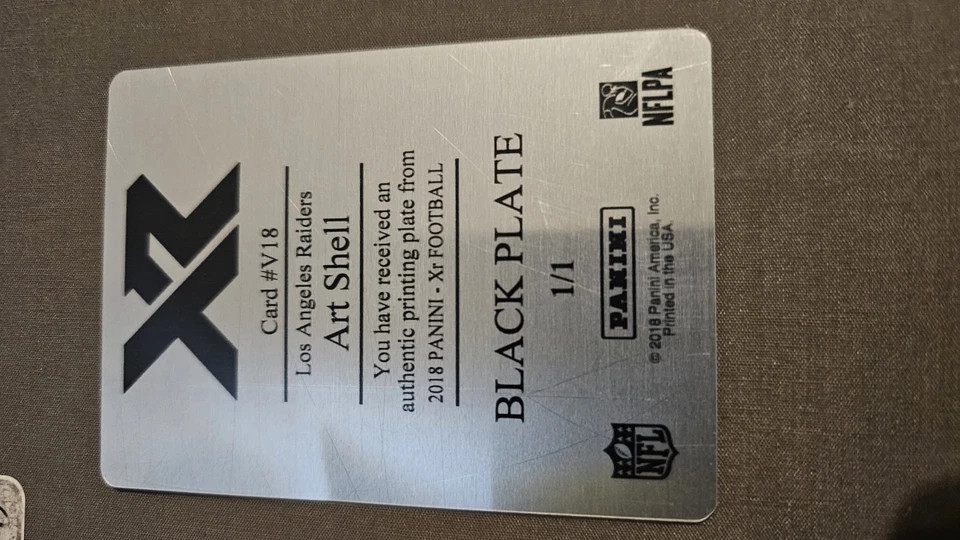 2018 Panini XR Art Shell Black Printing Plate 1/1 - Image 2 of 2
