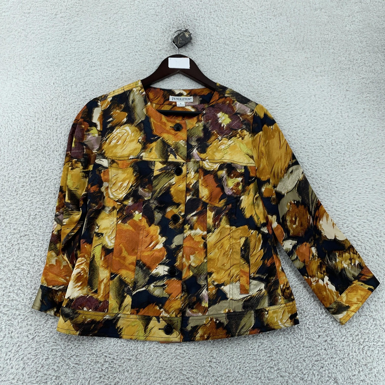 Pendleton Shirt Jacket Womens Small Colorful Flor… - image 1