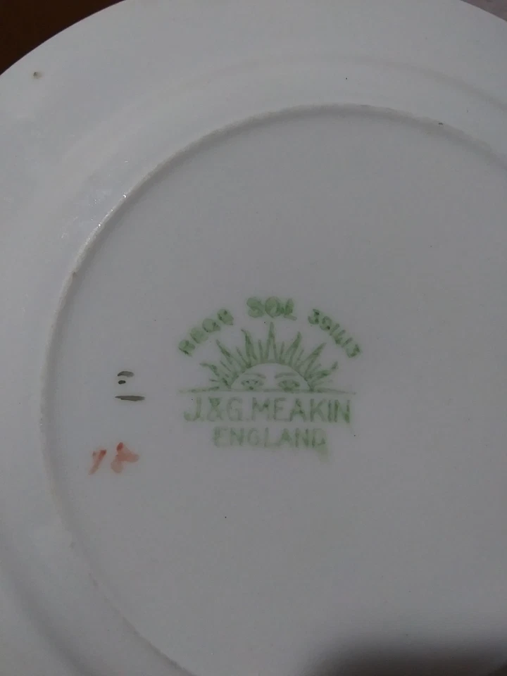 Juego de 29 piezas Ironstone China vintage de piedra de hierro con patrón de Florencia de J&G Meakin Sol años 20-30 Foto 3 de 4