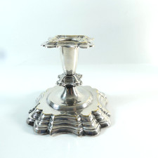 antiker versilberter 10 cm hoher Kerzenleuchter, Kerzenst&auml;nder, candleholder