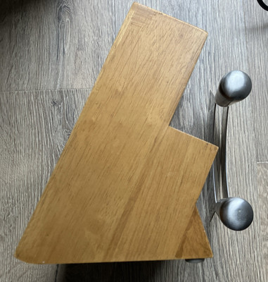 Küchenmesserblockhalter aus Holz + Kräuterzerkleinerer (6 Messerschlitze) ohne Messer
