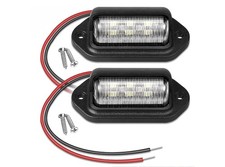 2 Pezzi Luci della Targa LED per Auto Rimorchi 12V-24V DC Impermeabile 3W