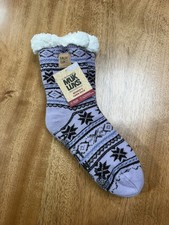 NWT MUK LUKS Womens Cabin Socks Warm L/XL 8-10 Warm Non-Slip stocking stuffers