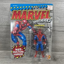 Vintage 1990 ToyBiz Marvel Super Heroes SPIDER-MAN Figure w/ Web-Suction Hands