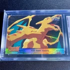 CGC 7 Topps Mewtwo Strikes Back: The Fight Rages #35 RAINBOW FOIL Card psa