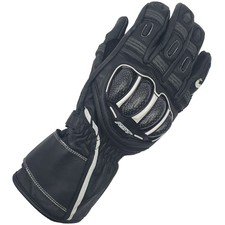 RST S1 Ce Motorbike Motorcycle Sports Leather Gloves - Iom Logo / Black / White
