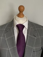 Mens WILLIAM HUNT (SAVILLE ROW) 3 PIECE SUIT In GREY P.O.W CHECK 44R *EX-CON*