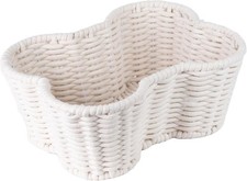 Dog toy basket, handmade dog toy storage box cotton rope, 17x13 inches 