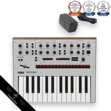 Korg Monologue+AC Monophonic SV 16 Step Sequencer Midi Analog Synthesizer Silver