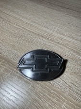 Chevrolet Chevy Bowtie Solid Bergamot Brass Belt Buckle Vintage USA A-800