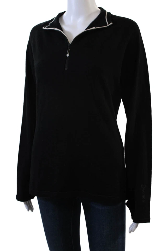 Suéter feminino Sunice 1/2 zíper preto tamanho M - Imagem 2 de 4