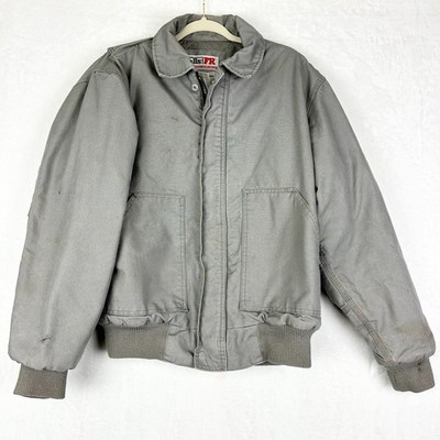 Walls FR Insulated Bomber Jacket Size Medium Tall Grey Flame Resistant Workwear