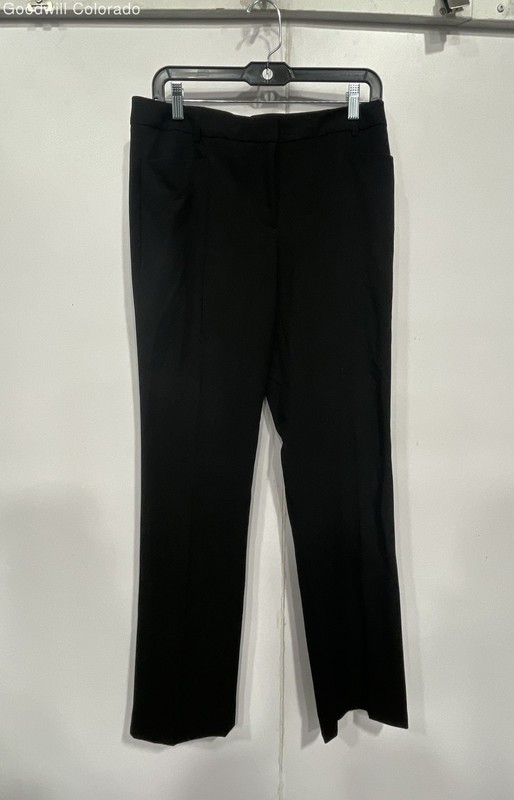 DKNY Womens Black Flat Front Straight Leg Pockets Trouser Pants Size 4