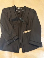 NWT WHBM WHITE HOUSE BLACK MARKET SIZE 2 PERFECT FORM BLAZER JACKET BLACK