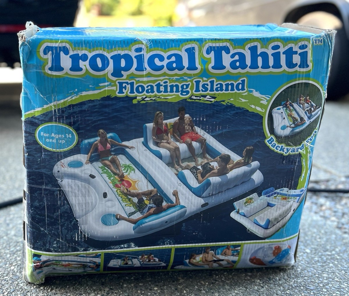 Tropical Tahiti Inflatable Floating Island Person Water Lake - Main Image