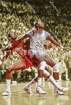GB852 Patrick Ewing - Ralph Sampson Georgetown Virginia8x10 11x14 16x20 Photo