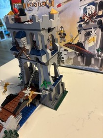 LEGO Castle Drawbridge Defense 7079 With Black And White Skeletons, Horse, Box