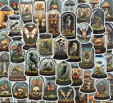 50 Pack of Gothic Bottle Stickers for Laptop/Water Bottle/Phone Case/iPad/Kindle