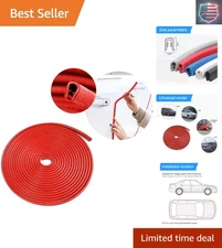 16Ft High-Quality Red Rubber Seal Protector for Cars - Easy Install & Durable