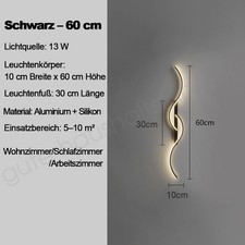 60-100cm LED Wandleuchte Wand-Lampe Innen Modern Effekt Leuchte Licht up DHL