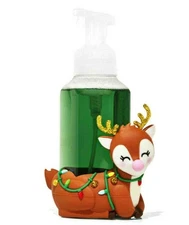 NEW BATH & BODY WORKS FOAM FOAMING CHRISTMAS MUSICAL REINDEER SOAP HOLDER SOUND