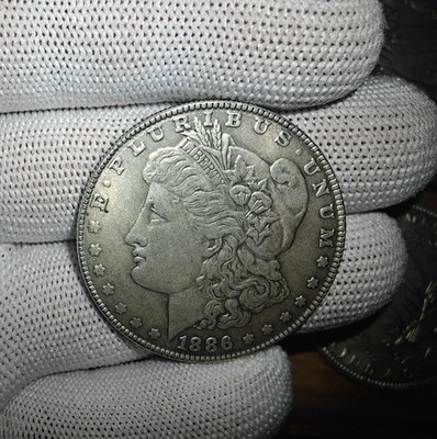 1886-S Morgan Silver Original SF Strike Liberty & Eagle Design